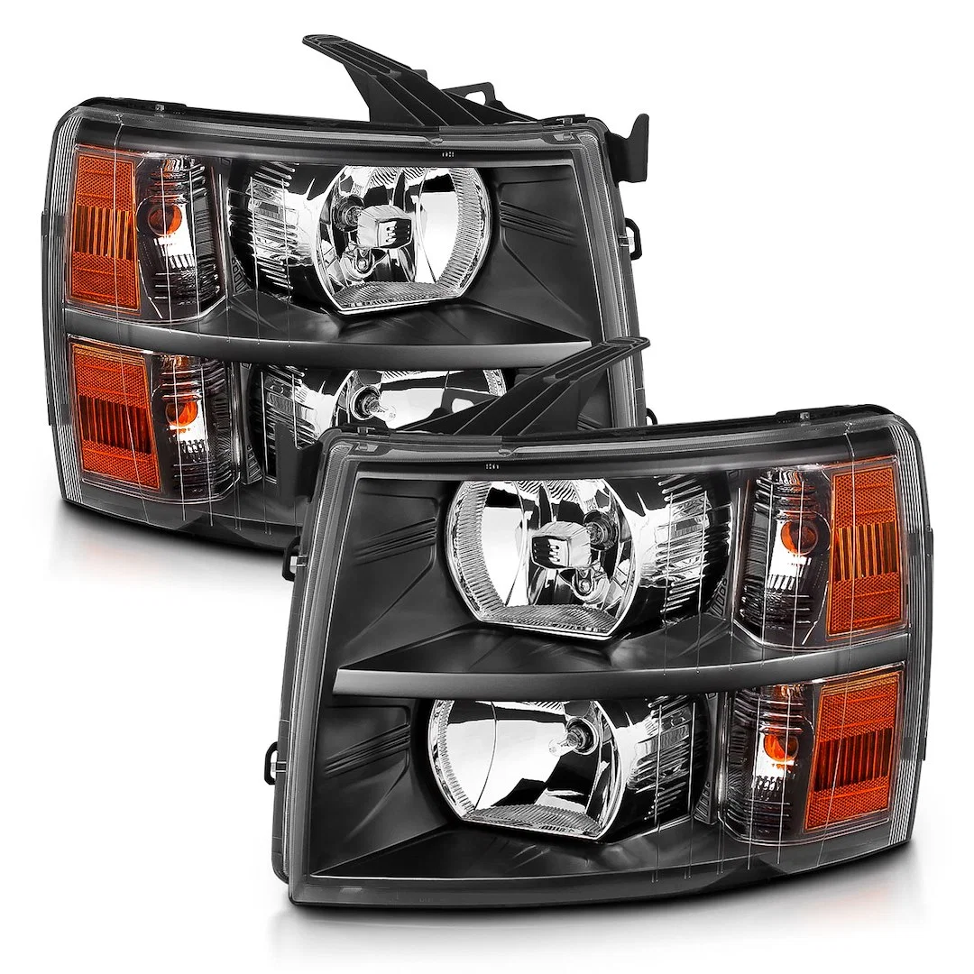 111393 – ANZO Headlight Assembly, Halogen Bulb Standard Beam 9005 High Beam And H11 Low Beam Bulbs White And Amber Li...